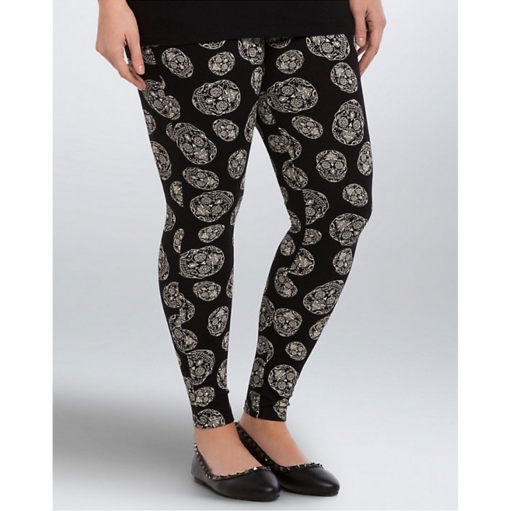 Torrid Sugar Skull Print Leggings Ss 1X
